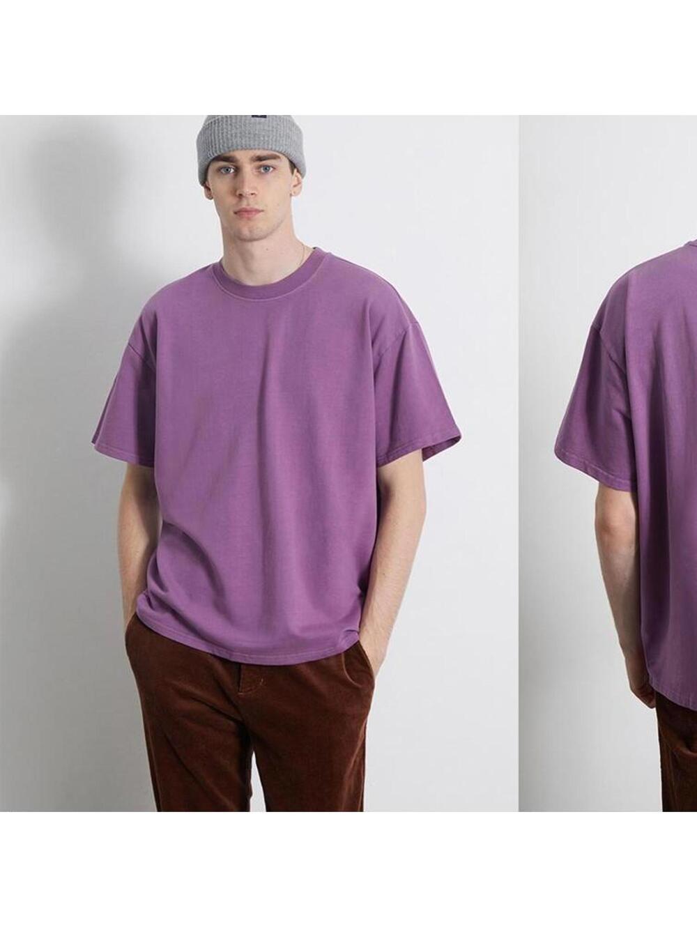 Pacsun Purple Oversized Terry T-Shirt - Size Large
